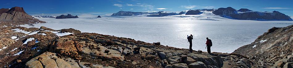 Aussicht auf Mt Suess und Mackay Gletscher von der Gondola Ridge. Foto: Richard Jones