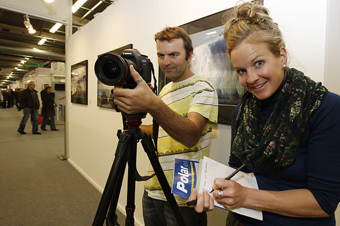 Simon Usteri und Eva Forster im Einsatz für PolarNEWS.